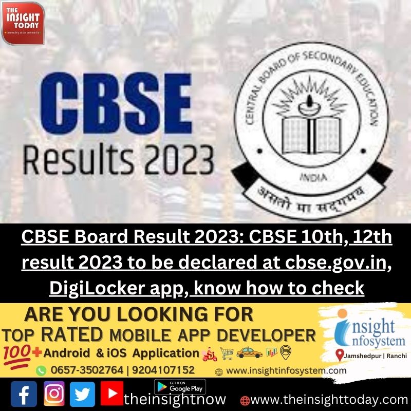 theinsightnow's tweet image. CBSE Board Result 2023: CBSE 10th, 12th result 2023 to be declared at cbse.gov.in, DigiLocker app, know how to check
Read more - bit.ly/41sVdK4
#BoardExam #CBSEBoardResult #DigiLockerapp #Officialannouncement #Officialnotification #OfficialPortal #Result2023