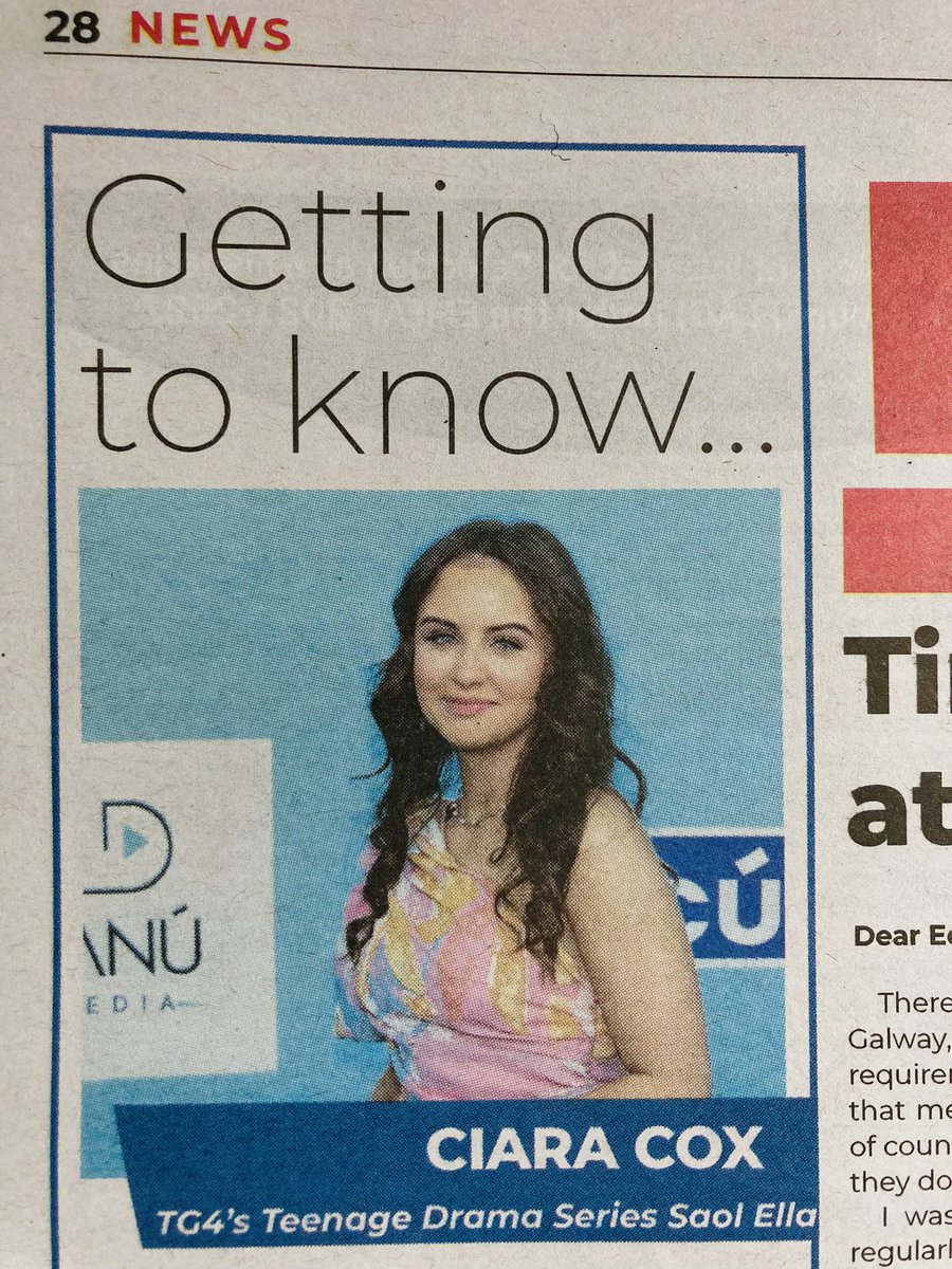 dmpr_galway's tweet image. Chuir aithne ar Ciara Cox - Ella @SaolElla @Cula4_TG4 @TG4TV sraith nua teilifíse &amp;amp; dráma den scoth. Buíochas mór don @galwayad inniu #gettingtoknow #gaeilge #gaeltacht #gaillimhabú