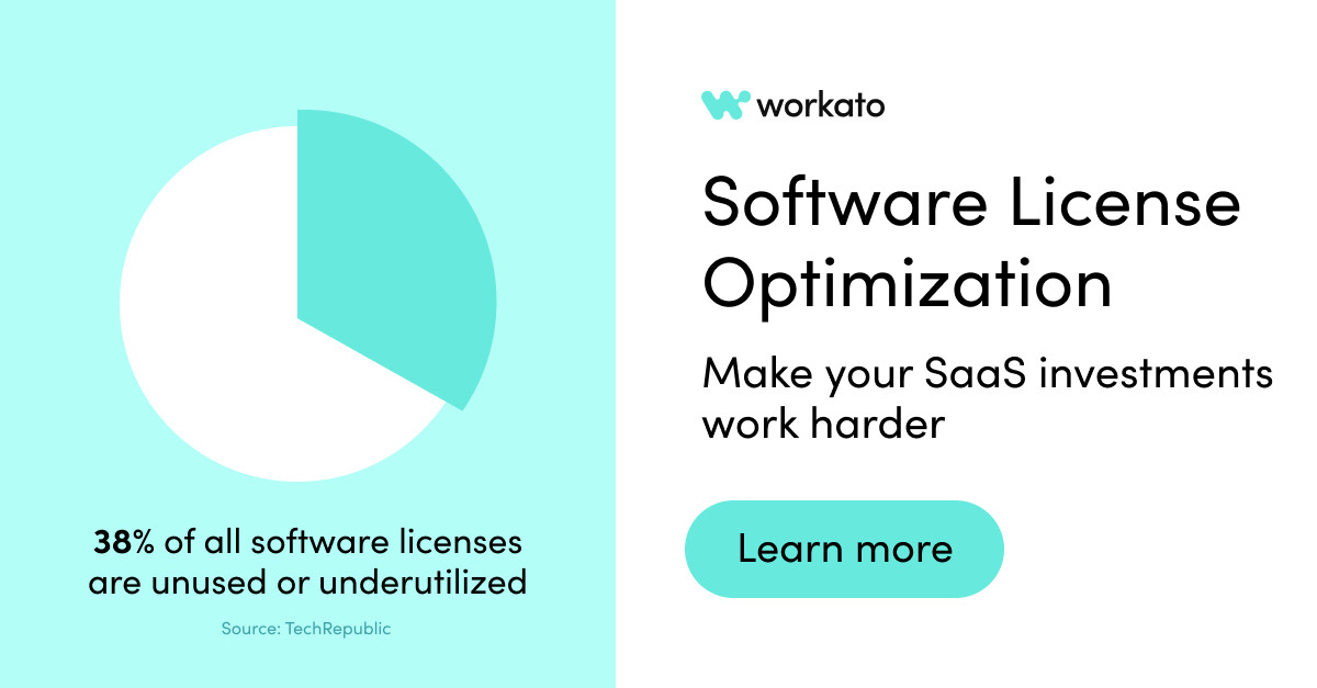 CriticalRiver's tweet image. @Workato&apos;s newest accelerator is HERE! The Software License Optimization Accelerator provides a prepackaged solution to eliminate wasted spend that your business can customize &amp;amp; @CriticalRiver can help you deploy at scale. Find out more at businesswire.com/news/home/2022…
#WorkatoPartner