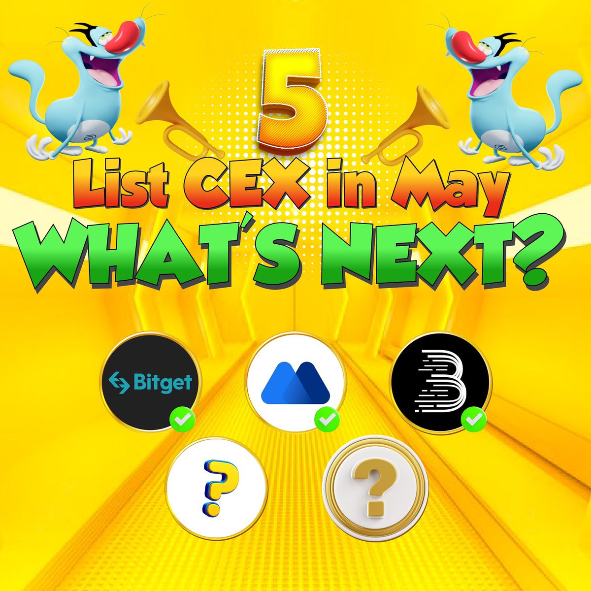 CrypTechKing's tweet photo. $OGGY @Oggy_Inu Next Listing ?

What’s happened First ???🤔

@bitgetglobal Done ✅ 
@MEXC_Global Done ✅ 
@BitMartExchange Done ✅ 
@Gate_io 
@kucoincom 
@HuobiGlobal

https://t.co/YKoRTYzVw3

#Oggyinu #OGGY #BitGet  #MEXC #BitMart #GATE #PEPE #Huobi #KuCoin #Listing #1000XGems https://t.co/cMNbVWq3yp