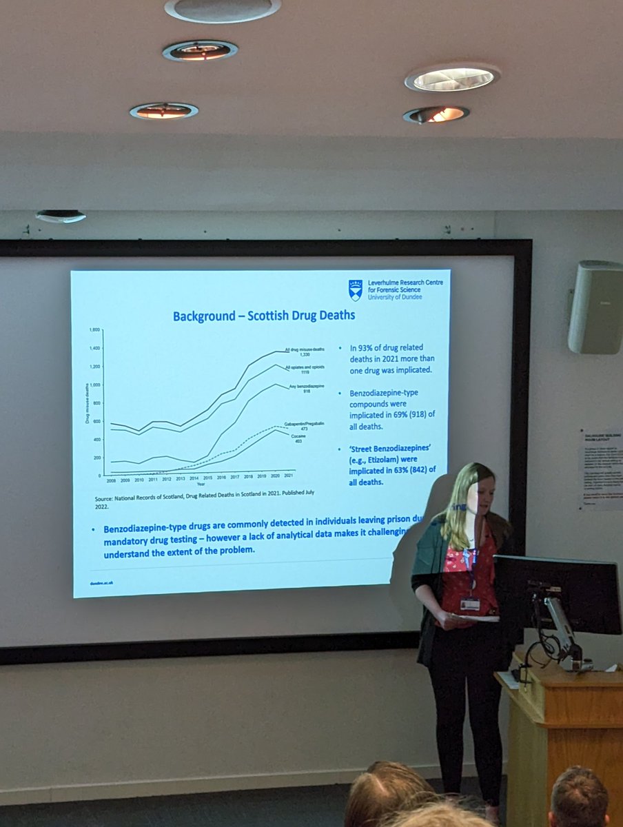 lornanisbet (@lornanisbet1) on Twitter photo Huge congratulations 🎉 to <a href="/Vic_Marland/">Victoria Marland</a> who gave an excellent presentation on her work at today's <a href="/dundeeuni/">University of Dundee</a> SSEN conference. Fantastic overview of the changing benzos and smuggling routes seen within the Scottish prison service. 👏👏👏 <a href="/lrcfs/">Leverhulme Research Centre for Forensic Science</a> <a href="/itsdrmac/">Craig Mckenzie</a> Huge congratulations 🎉 to <a href="/Vic_Marland/">Victoria Marland</a> who gave an excellent presentation on her work at today's <a href="/dundeeuni/">University of Dundee</a> SSEN conference. Fantastic overview of the changing benzos and smuggling routes seen within the Scottish prison service. 👏👏👏 <a href="/lrcfs/">Leverhulme Research Centre for Forensic Science</a> <a href="/itsdrmac/">Craig Mckenzie</a>
