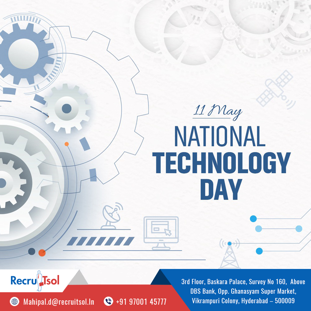 National Technology Day
Let's celebrate the incredible advancements that technology has brought to our world.
#NationalTechnologyDay #nationaltechnologyday #ɴᴀᴛɪᴏɴᴀʟᴛᴇᴄʜɴᴏʟᴏɢʏᴅᴀʏ #nationaltechnologyday2023
📷recruitsol.in
📷 +919700145777