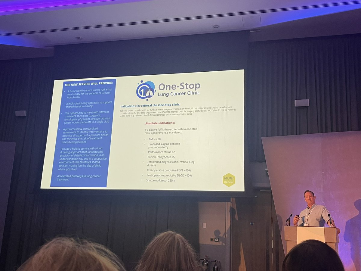 OliviaRabjohns's tweet photo. Very impressive one-stop lung cancer clinic set up by @MatthewEvison1 and CNS team in Manchester. Very inspiring🫁 #lcnuk2023 https://t.co/lIO3d6s5R3