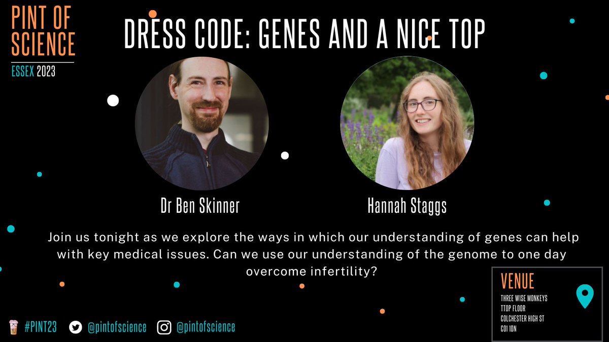 _hannahstaggs's tweet photo. Very excited to be talking about my PhD research @pintofscience Essex this year!
Get your tickets here https://t.co/OtuSwIoyNe https://t.co/6sD8M3Axf4
