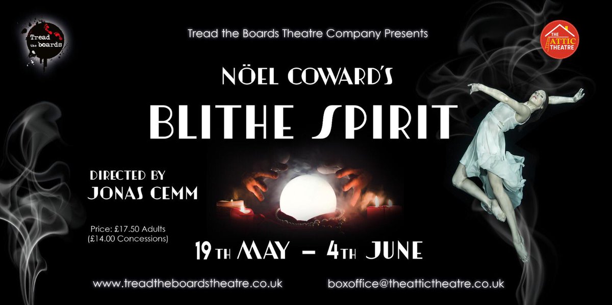Jonas_Cemm's tweet photo. "Is there anyone there?..."
Lots of laughter in the rehearsal room!
Do come and see this mega talented cast in #BlitheSpirit in Stratford upon Avon at @theatticsua
#HappyDirector
@TTB86 #NoelCoward #theatre #comedy #actors https://t.co/y2cqACi0Rq