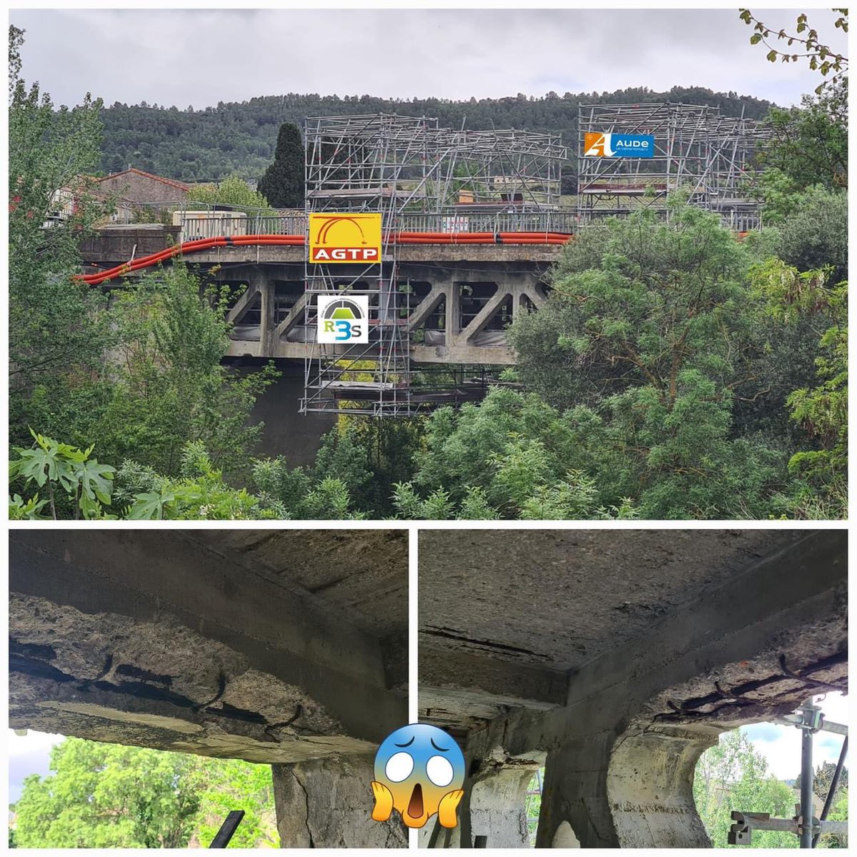 KUSSDIDIER's tweet photo. #savoirfaire et #expertise pour un chantier de sauvetage d’un #pont dans l’#aude 
Démarche #ecoresponsable #rse pour éviter la  démolition (moins de #dechets) et la rencontruction de cet ouvrage (moins de #materiaux) #CoqVert en action #corrosion #btp #pont https://t.co/elHGvPDW1c