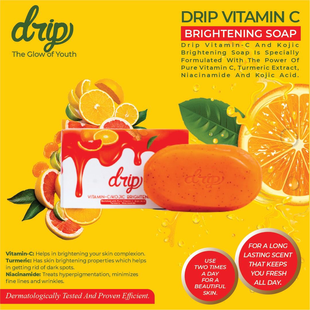 DONJAZZY's tweet photo. Meet the four variants of the Drip Soap namely Drip papaya ,Drip Vitamin C, Drip carrot and Drip Gold with their respective unique benefits formulated for your beauty needs. Now, you have the license to DRIP. Do your skin a favour, choose between any of our variants of the Drip Soap and glow effortlessly. Follow @dripsoapafrica