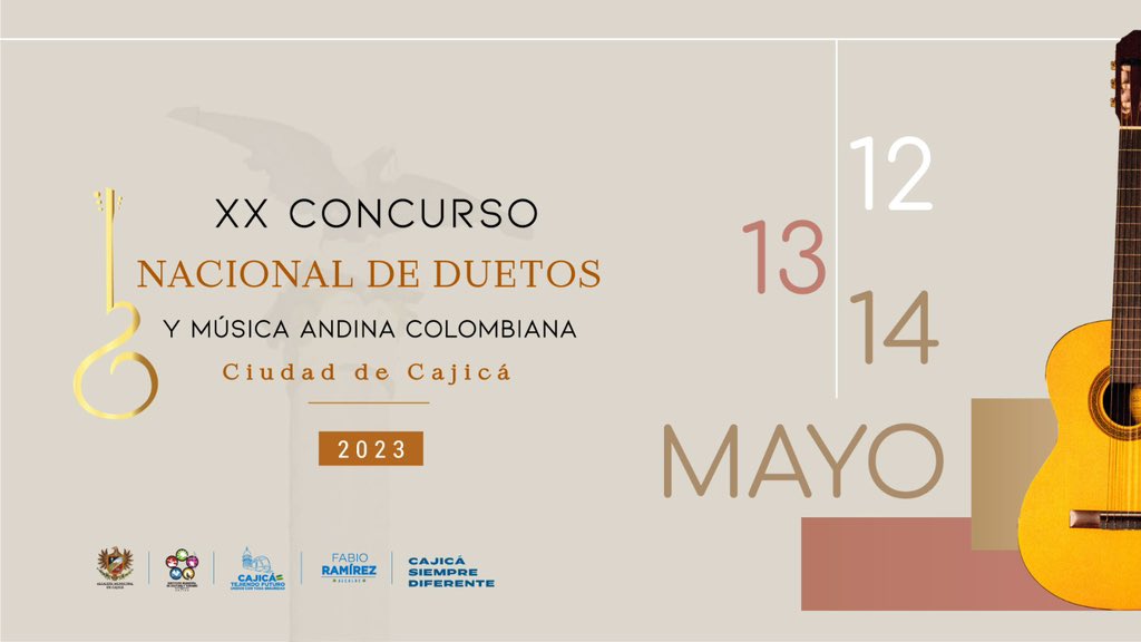 Recuerda que este 12, 13 y 14 de mayo tendremos un evento cargado de música andina colombiana. No te lo pierdas.