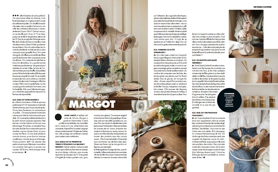 Publication de notre reportage dans le Hors Série Green du <a href="/ELLEfrance/">ELLE</a>  avec <a href="/MXStein/">Margaux Steinmyller</a>, énergies vertes, isolation, gestion des déchets, nous sommes allées à la rencontre de ces personnes pour qui les éco-gestes sont une seconde nature.