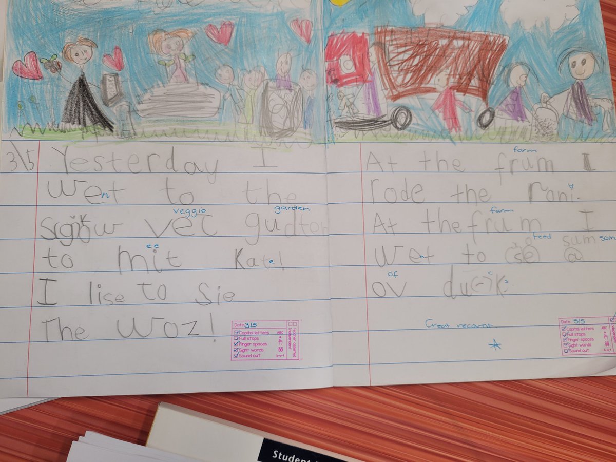Have been working with Bethany Catholic PS. These 2 samples are 9 weeks apart from a Prep student. So much growth. Very excited staff couldn't wait to show me!
#scienceoflearning #sor