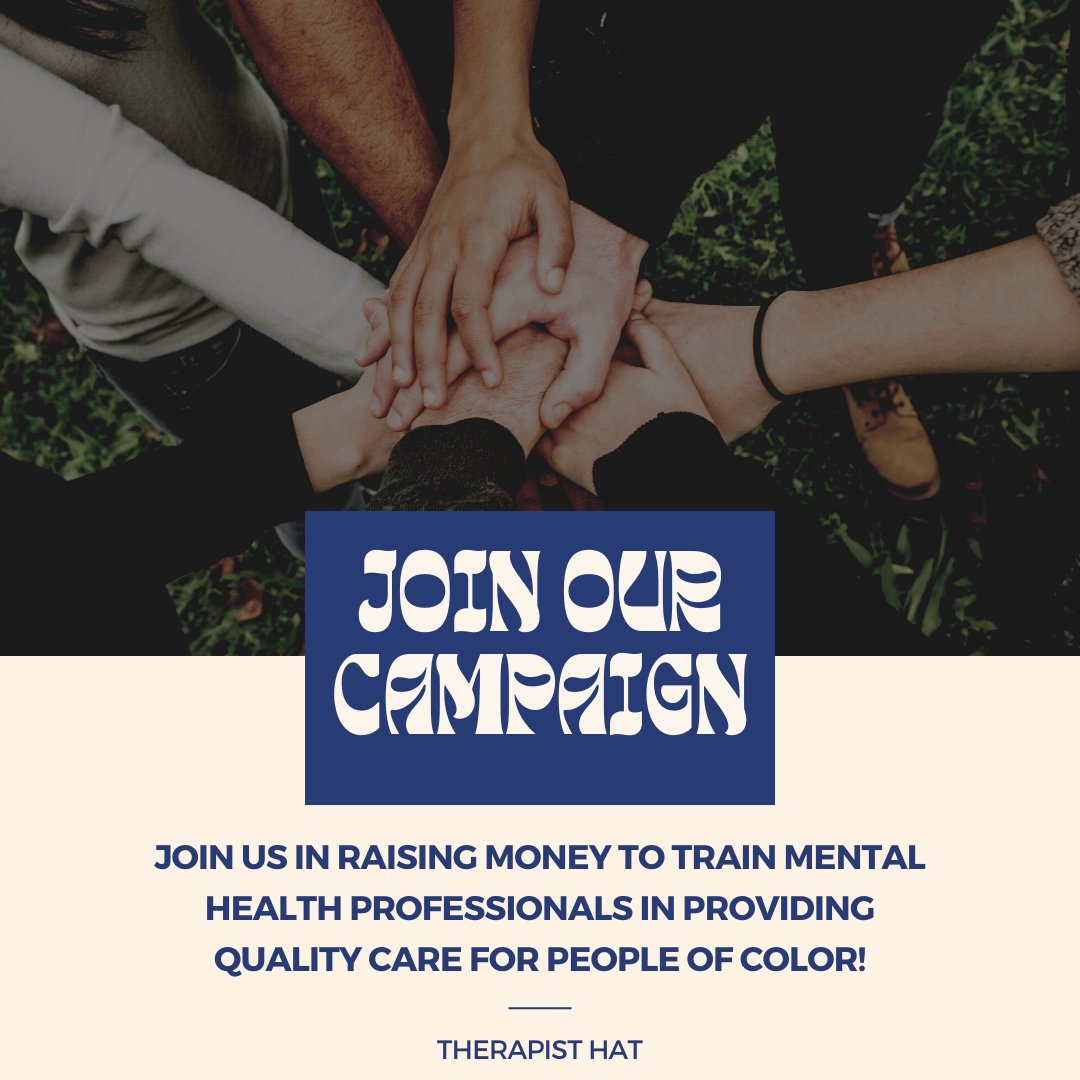 A problem shared is a problem solved.  We are committed to training mental health professionals and graduate students to provide the high quality mental health care that people of color need and deserve. Please support our funding campaign: indiegogo.com/projects/thera…  #mentalhealth