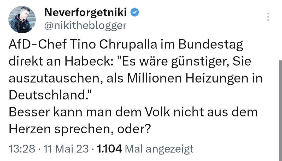 nordlicht_909's tweet photo. Wie jetzt #NikiSchreibtKacki, als Westdeutscher stehst Du hinter #Chrupalla??
Das sieht innerhalb Deiner #AfD aber anders aus, ganz anderes.
Ist natürlich überhaupt kein Thema beim #Lotzloeffel.
#Habeck #ZDFfrontal #Russland
#AfDLeaks #Quasselgruppe
https://t.co/ee1nmIhAB6 https://t.co/ExfEEcD3iq