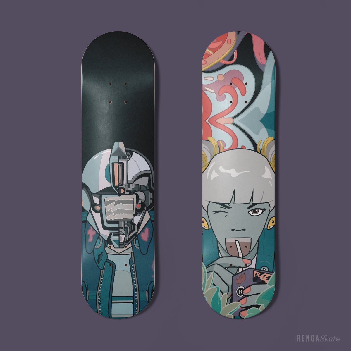 hxnze_'s tweet photo. Double Decker Robot Army and Rainbow Delinq🛹🛹
Owned by @ephea. Welcoming a fellow creative to the @RENGA_inc fam. With his recent pickups, you can tell he has great taste and appreciation for Art 🎨. These had to be decked out!
#RENGAskate #doubleDecker #eye4TheArt https://t.co/KqyEyegBMd