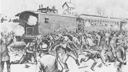 #OnThisDay 05/11/1984: The Pullman Railroad Strike began when 3,000 Pullman workers went on a wildcat strike. Many of the strikers belonged to the American Railroad Union (ARU) founded by Eugene Debs. #WorkersDay #Strike #Workers #Labor