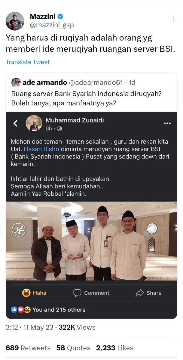 ARSIPAJA's tweet photo. mazzini  🤝  ade armando
          satu komando https://t.co/vKFKdJJTYy