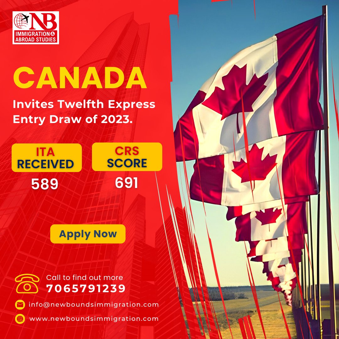 new_bounds's tweet image. IRCC invites the twelfth Express Entry Draw on 10 May 2023, under the provincial nominee program.
Apply Now - bit.ly/newboundsdelhi

#canadaimmigration #pnpprogram #immigratetocanada #canadaprs #India #immigration #canada #expressentry #newboundsimmigration