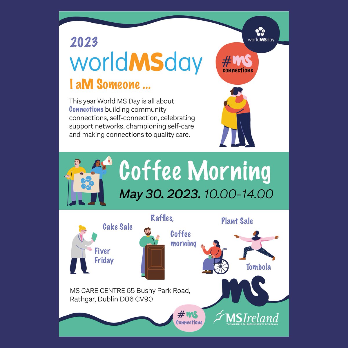 MSIRELAND's tweet photo. 📢Save the date | Tuesday, 30th of May

Our annual #WorldMSDay Coffee Morning will take place on May 30th at the MS Care Centre, Rathgar, Dublin. Hope you can join us! ☕️

#msconnection #respite #ms #MultipleSclerosis https://t.co/Caa0xpdOwd