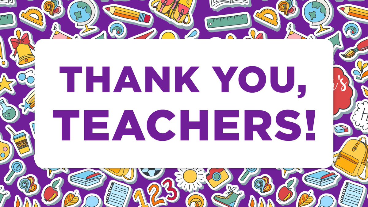 So many of us wouldn't be where we are today without the skill, guidance, & caring of teachers. Whether it's a phone call, a note, or a social media tag, take some time today to thank a teacher who made a difference in your life. #TAW23 #ThankATeacher #ThankYouThursday