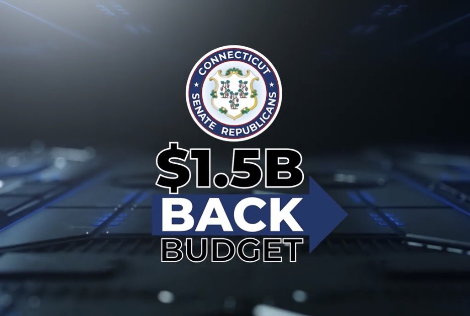CTSenateGOP's tweet photo. 📹 ICYMI: Yesterday we introduced our “1.5 Billion Back” Budget, which will provide the LARGEST tax cut in state history! Watch our video or read our detailed proposal at the link below⬇️⬇️⬇️
https://t.co/pQYHaWcn6R
#ctsenaterepublicans #ctgop #connecticut https://t.co/FXbqzQK7rE