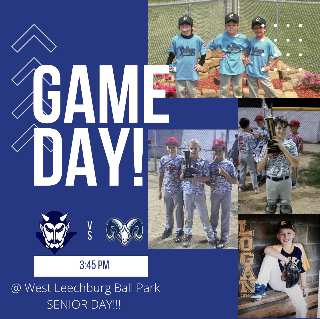 ‼️GAME DAY‼️
#4 Leechburg 🆚 Rochester
🏠West Leechburg Ball Park🏠
⏰ 3:45 PM⏰
‼️SENIOR DAY‼️

These seven seniors have been playing ball together since they were 4-5 years old, come support these seniors as they play their final game on the home field before playoffs.
