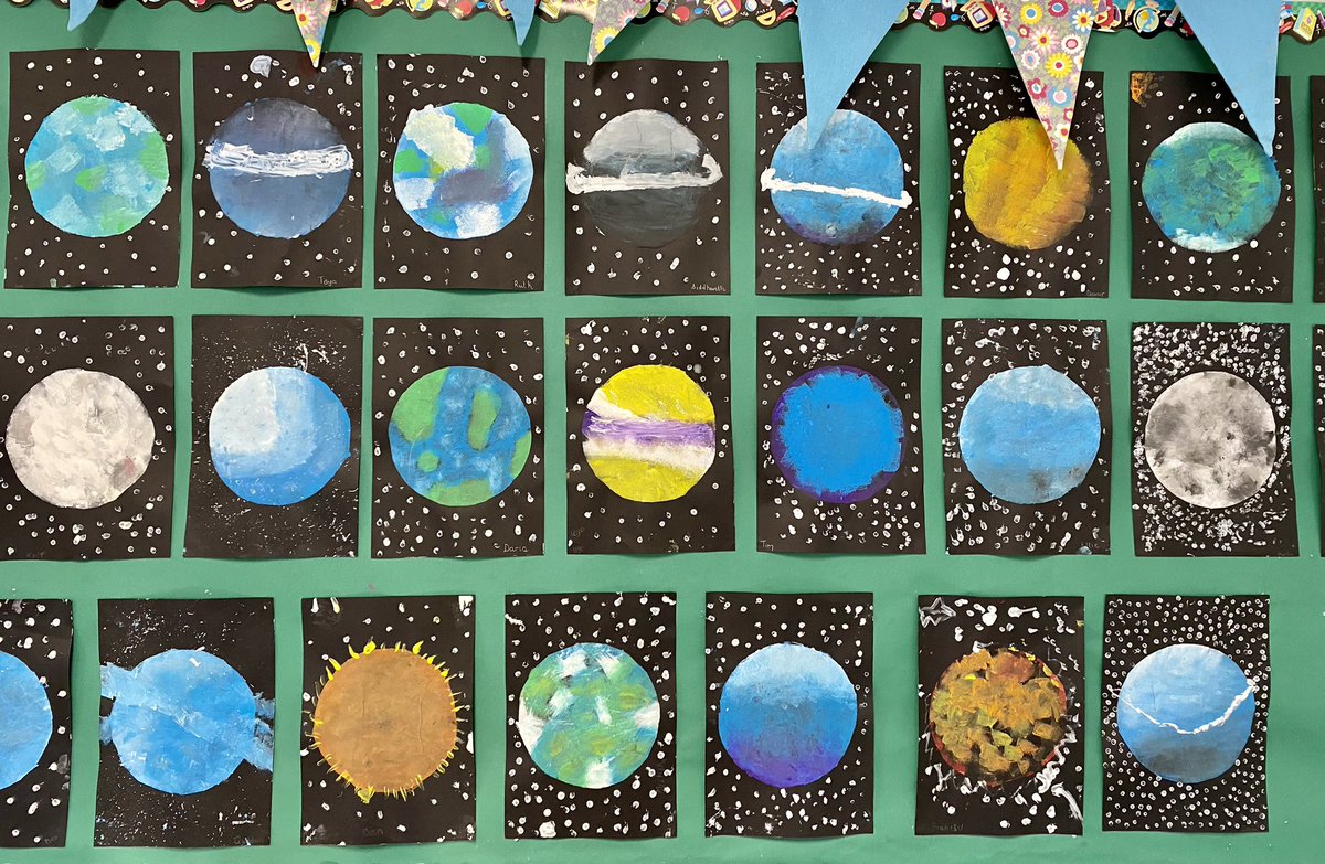 AshbourneCNS's tweet photo. Some out of this world art created by 2nd class! Creativity definitely lives here in ACNS 🎨🖌️

#CreativityLivesHere #creativeschools https://t.co/D5DdXqRt0c