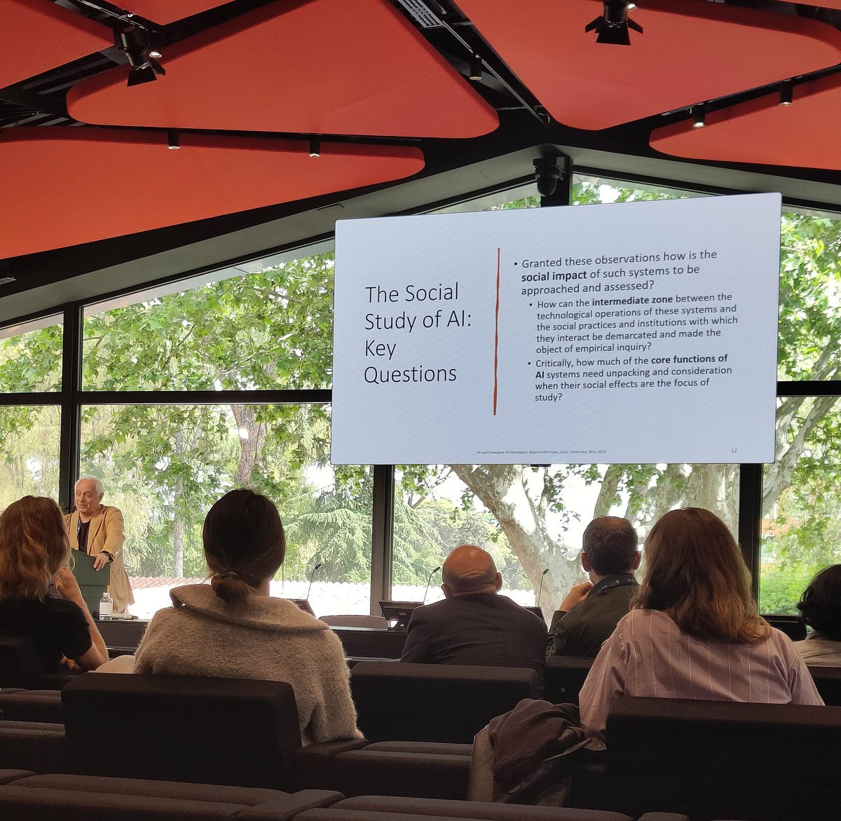 Such an amazing keynote speech by <a href="/JannisKallinik1/">Jannis Kallinikos</a> about the social study of AI
#theorizingAI