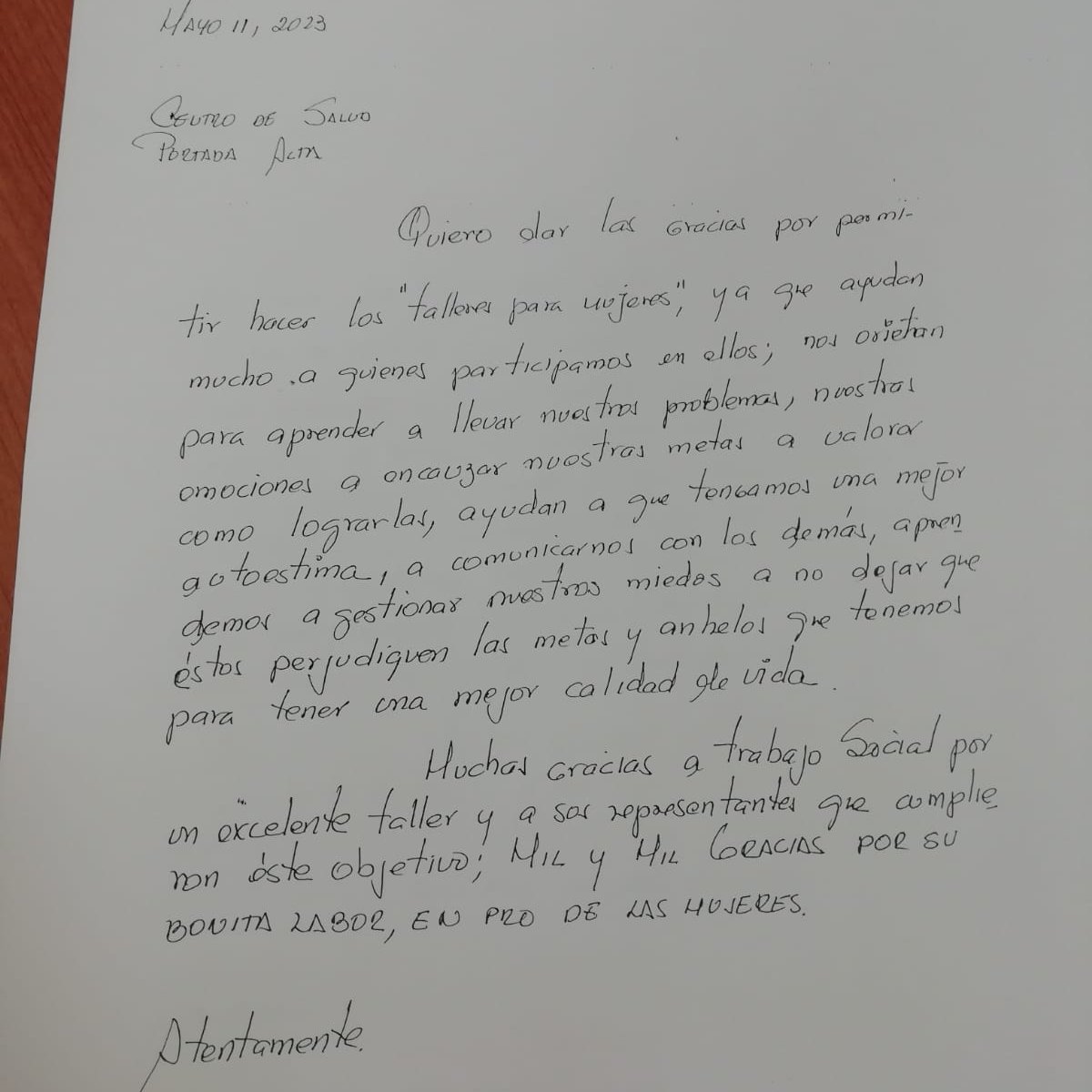 SaludAPMalaga's tweet photo. Reconocimiento a Trabajo Social de una usuaria en la distancia de los grupos #GRUSES (aprendizaje a través de una usuaria que asiste a nivel presencial). En este caso al grupo realizado con usuarias del C.S. Portada Alta y Carranque. @gruseand https://t.co/EftdXkNoe0