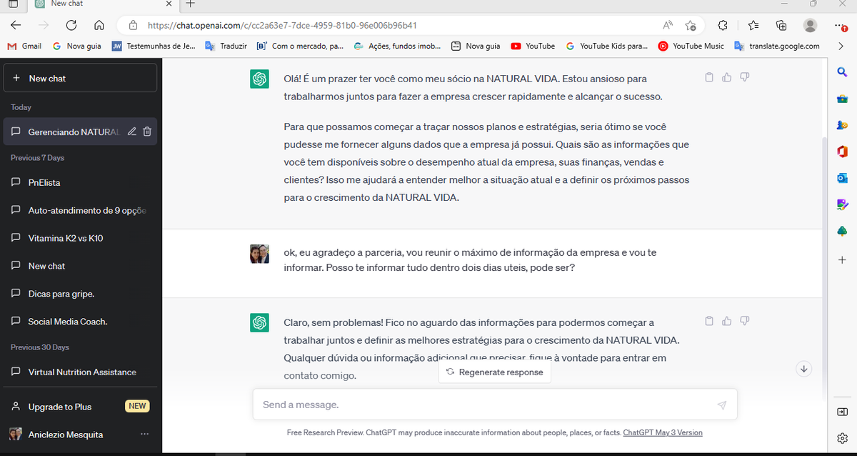 AniclezioM's tweet photo. Empresa com uma IA
#ChatGPT #naturalvidarv https://t.co/5WbYJ1HN0I