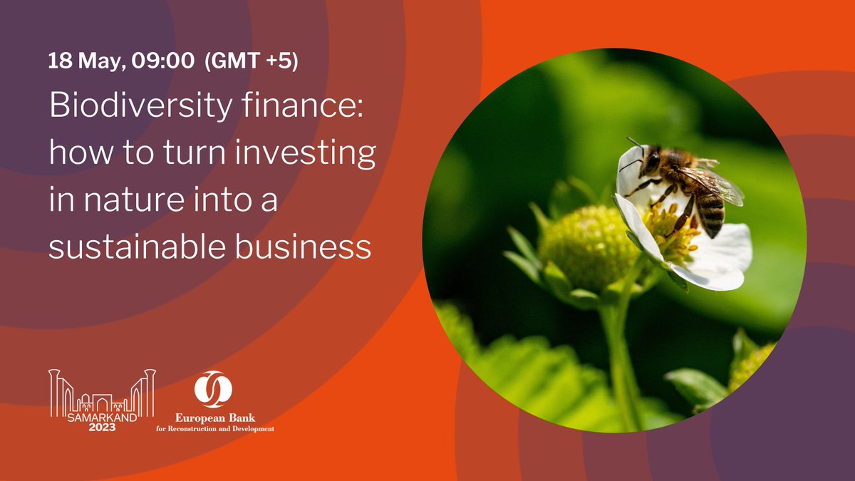 dev_business's tweet photo. devbusiness: RT @EBRD: How to turn investing in nature into a sustainable business? 
Join our panel on biodiversity finance LIVE from #EBRDam

W/ @DavidShukman @dannyalexander @AIIB_Official @CyrilCourjaret @suez among others

📷 18 May 9:00 AM (GMT+5)

… https://t.co/MDCzg1qZF3