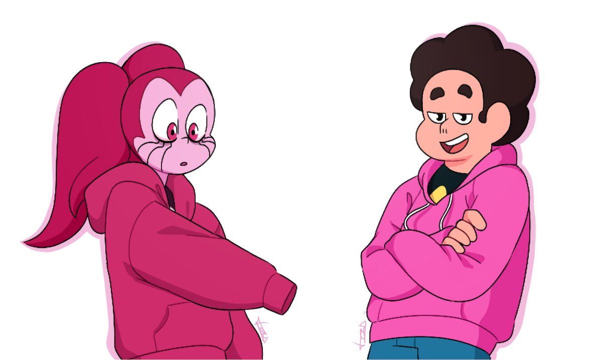 OpalTash's tweet photo. Hoodies! ❤️⭐

#art #arte #artwork #fanart #cartoon #digitaldrawing #dibujo #drawing #cartoonnetwork #illust #spinelsu #fanartsu #spinelart #stevinel #spiven #stevenxspinel #stevenandspinel #doodle #stevenuniverse #stevenquartzuniverse #spinel #stevenuniversespinel #hoodie #cute https://t.co/B3p669YfS2