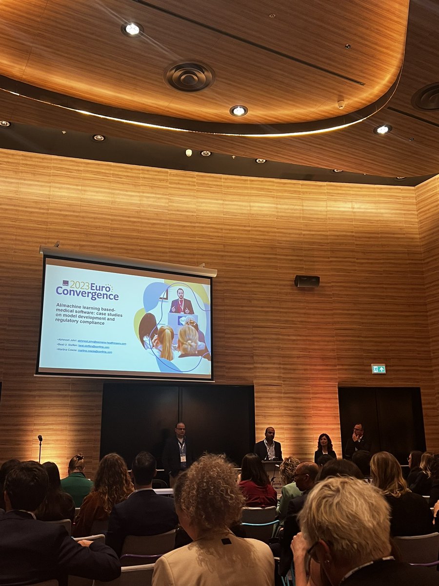 #RAPSEuroconvergence I “AI/machine⚙️ learning based-medical software can improve the accuracy in diagnosis and treatment of diseases🦠, which improves the health care of patients. However, it also brings some challenges in its regulatory compliance.”

<a href="/EPSA_Online/">EPSA</a> 
<a href="/RAPSorg/">Regulatory Affairs Professionals Society</a>