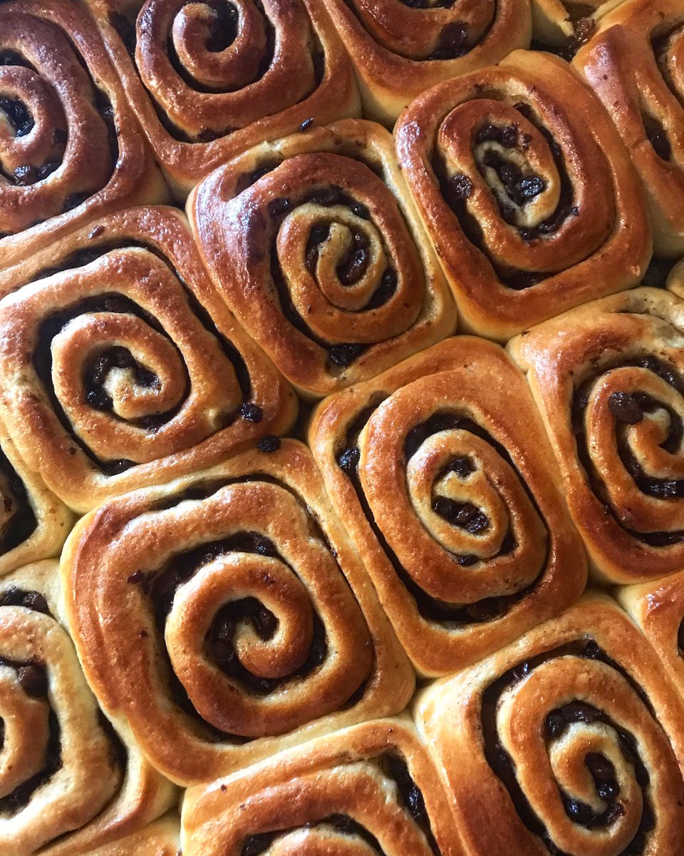 Chelsea Bun Top Tip. Soak your fruit in water overnight. A dry fruit burns and leeches moisture from the dough. #baker #chelseabun #northwales