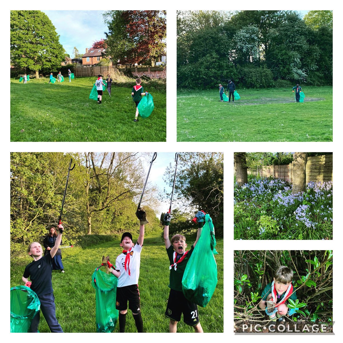 Cubs did a great job litter picking on the carnival field for ⁦@TheBigHelpOut23⁩ with help from ⁦@WilmCleanTeam⁩ 👍