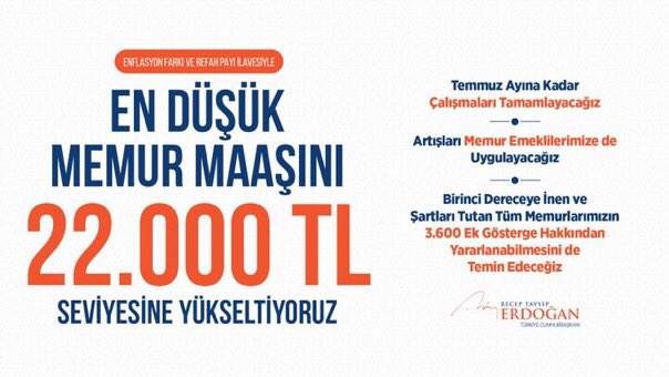 En düşük devlet memuru maaşı emekliliğe yansıyacak şekilde en az 35 bin ₺ olmalıdır… Gerisi okumuş insanları incitmeye devam edecektir…
#Memura35Bin