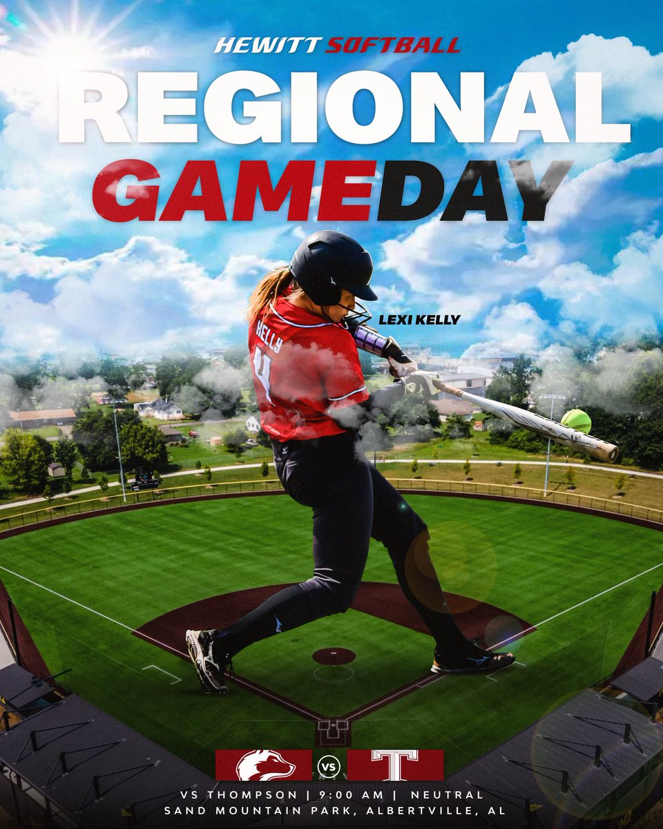 hewittsoftball's tweet photo. Regional tournament today!! Sand Mountain Park- 9:00 am!!! See you there! #postseasonsoftball #hewittsoftball https://t.co/mP99f9A7hn