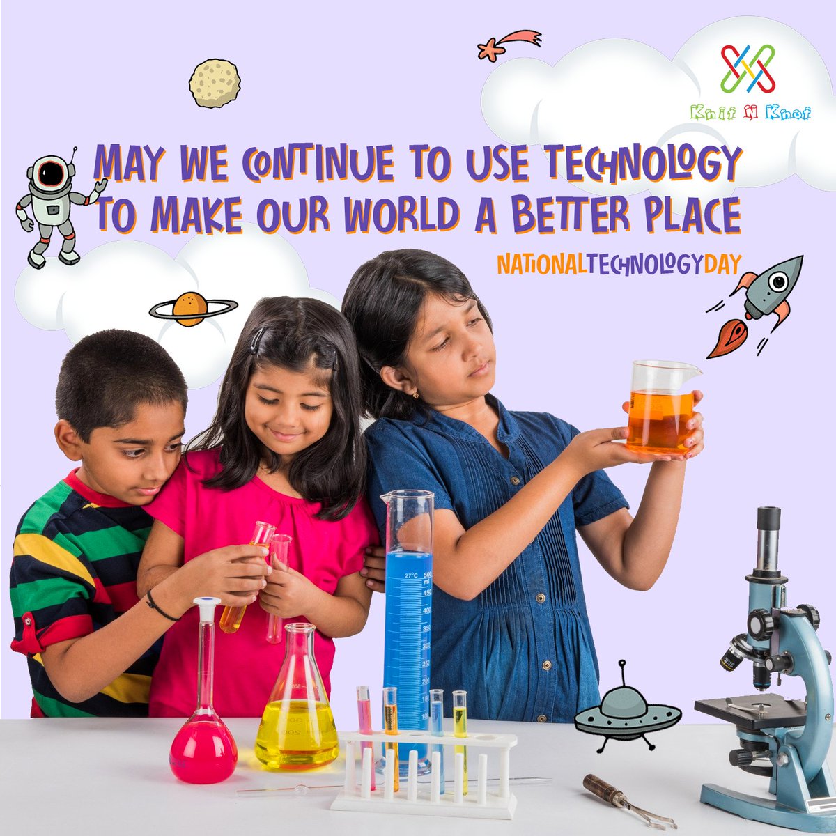 Technology brings along the promise of growth, development and advancement…. Wishing a very Happy National Technology Day! #TechnologyDay #NationalTechnologyDay #future #growth #kids #indianparents #indiankids #development #kidsdevelopment #growthparenting #knitnknot