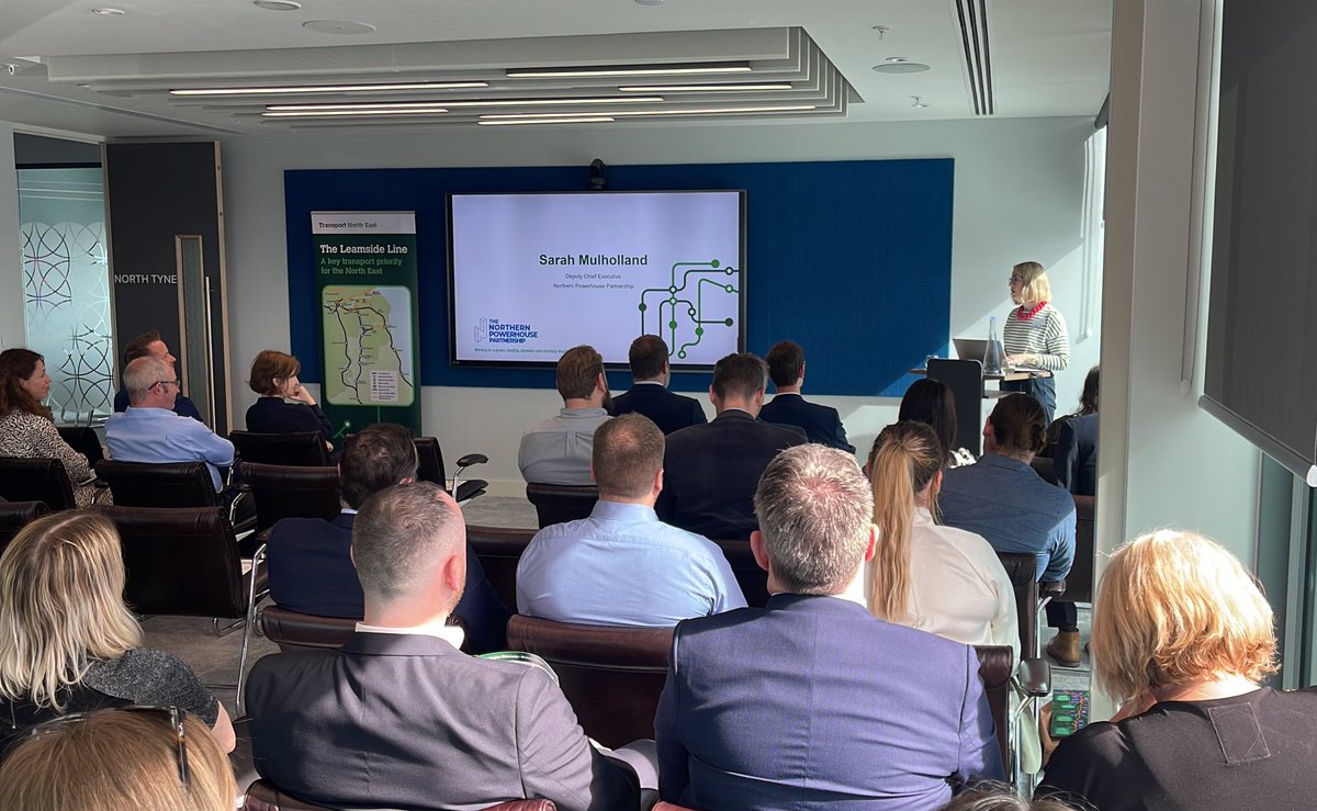transport_north's tweet photo. Thrilled to see so many businesses at our Leamside Line event today kindly hosted by @WBD_UK
We heard from @tobynhughes as well as @NP_Partnership and @NEEChamber on the benefits the line will bring for businesses in the region.
#ReOpenLeamside #GrowTheNE https://t.co/SU9u8E2JgV