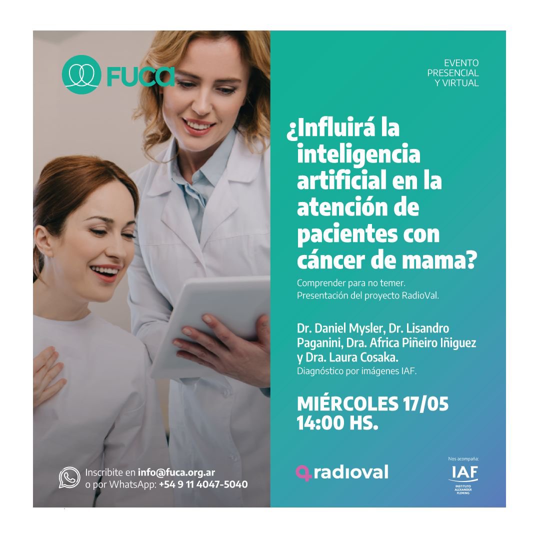 l_paganini's tweet photo. Charla para pacientes. Inscripción en https://t.co/GVj4NgvCJU @fundacion_FUCA @IAF_Fleming #inteligenciaartificial @RadioVal_AI https://t.co/YNdQQsglsu