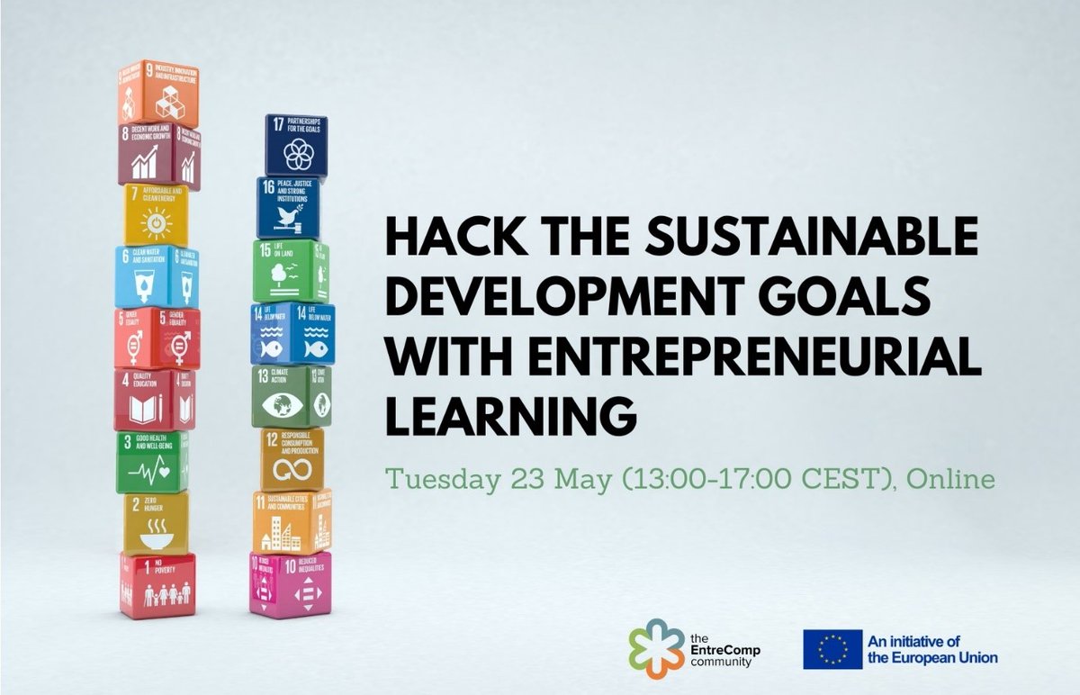 📚 Are you involved in entrepreneurial learning?

If so, register & join EntreComp's #Hackathon to create solutions for reaching the Sustainable Development Goals.

📅 23 May 2023
⏰ 13:00 – 17:00 CET
📌 online

Interested? Find out more 👇
europa.eu/!KXNPn6 #SingleMarket