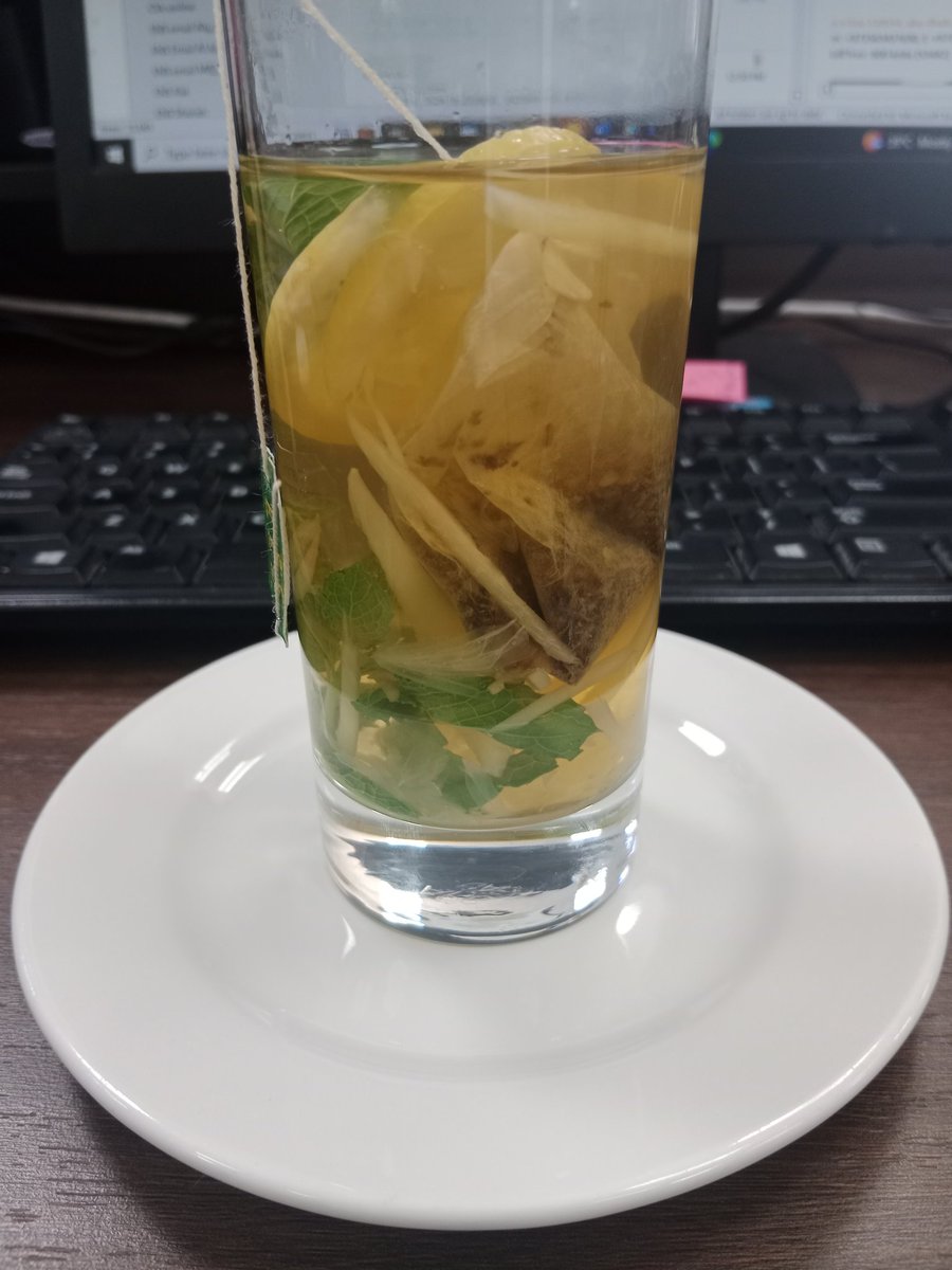 Saniasharif2's tweet photo. Healthy green tea (diet)  for us in the morning, with the lemon, mint, ginger and herbs.
Thanks Shusma for making this green tea for me everyday.
#sani #diet #dietfood #fresh #greentea #lemon #Ginger #mint #herbs #feelinggood #healthylifestyle https://t.co/lwAYopqZIt