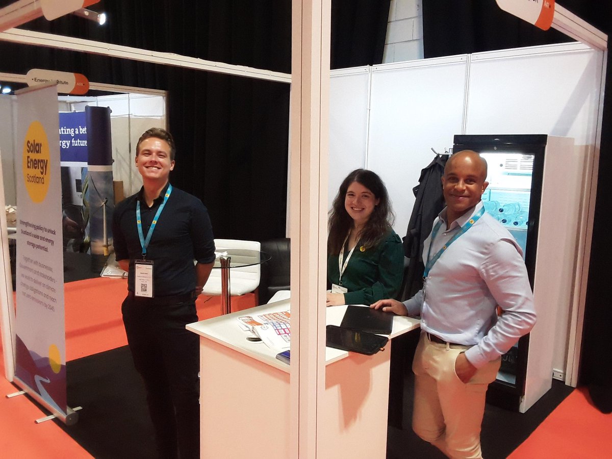 solarenergyscot's tweet photo. We’re excited to be here on Day 2 of The All-Energy and Dcarbonise Exhibition and Conference!
Come and network with like-minded people, hear inspiring talks and visit us at Stand A41 to discuss all things #SolarEnergyScotland! 🌞
#allenergy2023 https://t.co/cgeihlTo2b