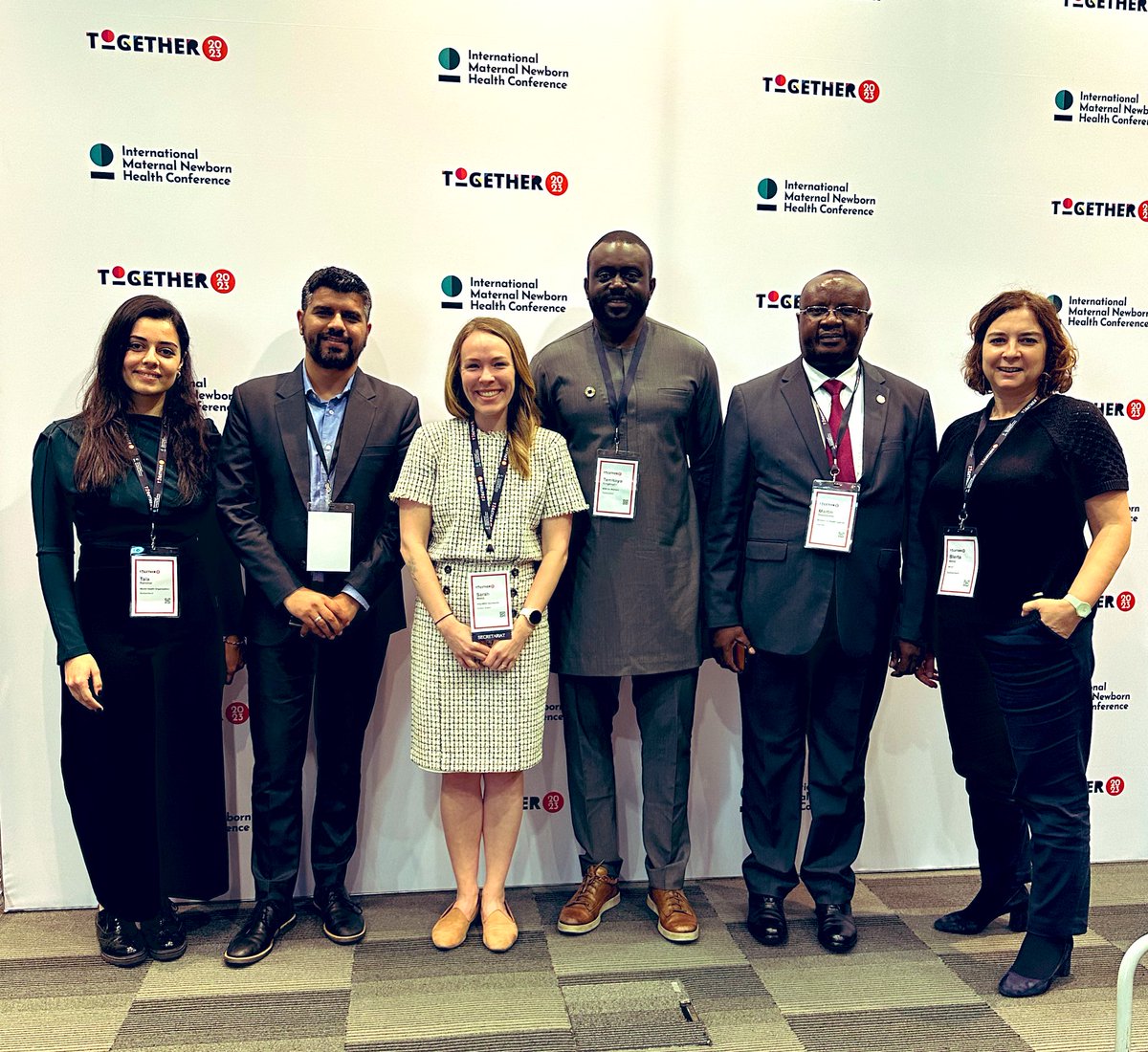 It was an honor to sit on a panel for private sector engagement for #MNH at the #IMNHC2023 with Blerta & Tala from @WHO, @TemitayoE from @MSDforMothers, Martin from the UG MOH, and @rajatchabba and I representing @Jhpiego. The priv sector can fuel #MNHInnovation & extend access.
