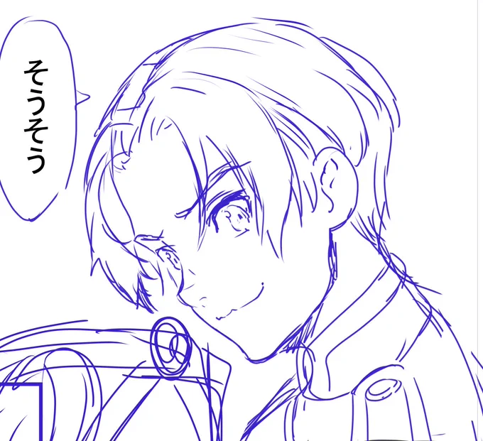描くたびに顔がかわっちゃう…😕 