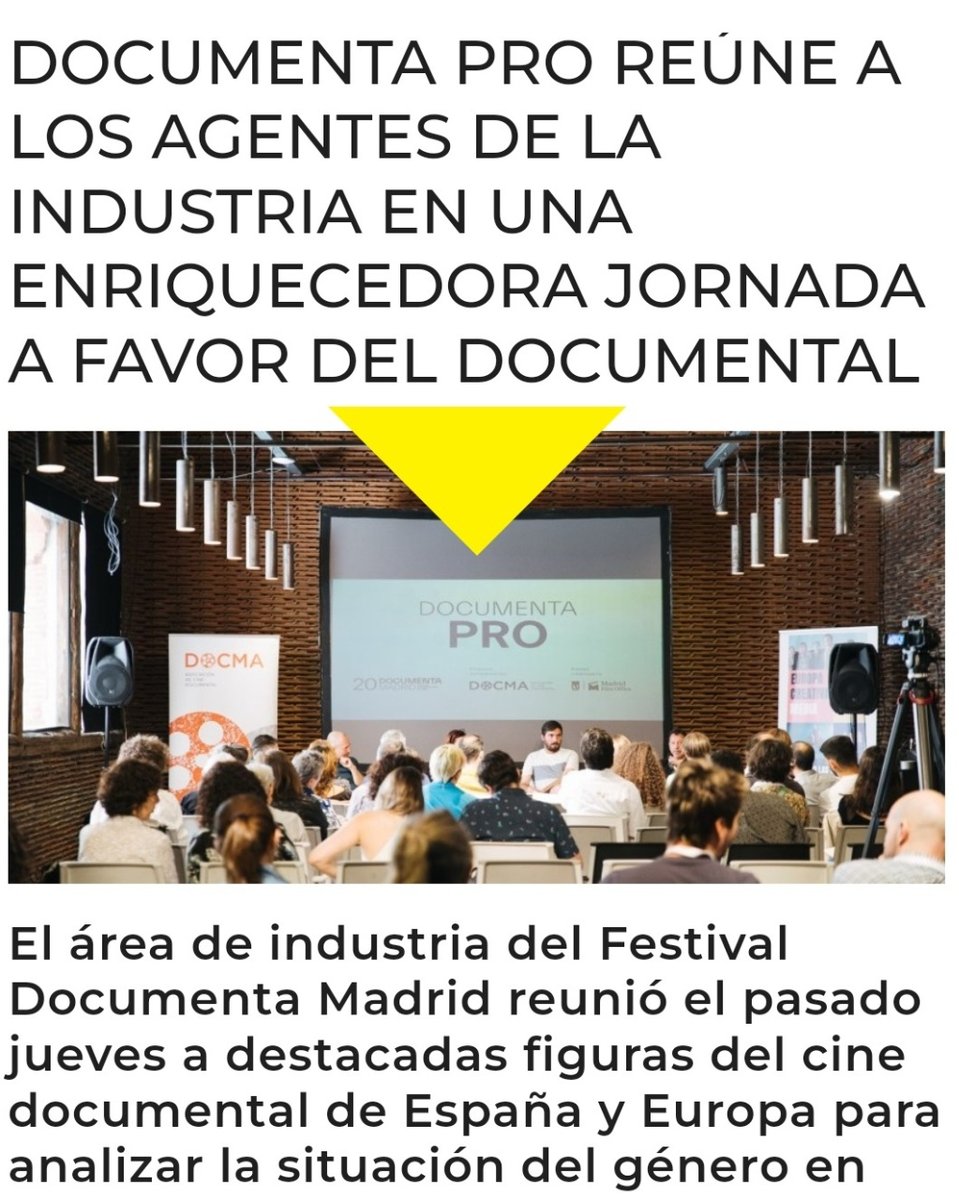 DocumentaMadrid's tweet photo. 💻#NoticiaDocumenta2023: El pasado jueves #DocumentaMadrid reunió en torno a #DocumentaPro a destacadas figuras del cine documental de España y Europa para analizar la situación del sector y trabajar a favor de su viabilidad. Más, vía @Madrid_FO⤵️
https://t.co/UGujhdSHtx https://t.co/A9l0w24pvE