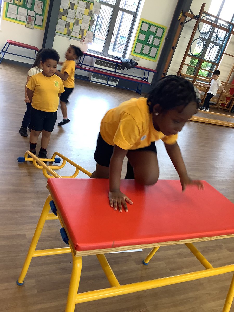HtReception's tweet photo. Marimba class are gymnasts! This half term we have been developing our gymnastics skills during our PE learning. Our focus has been on using balance and careful, considered movements to travel safety. We love PE! 🤸🏾‍♀️ #ldbslat #EYFS #PE https://t.co/6hulHdPPhc