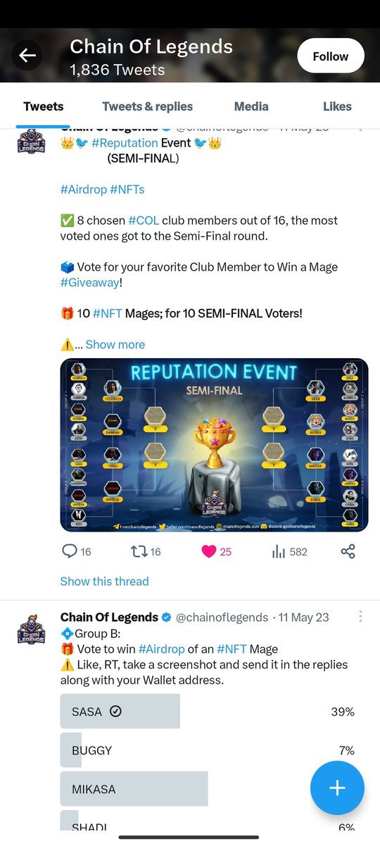 ErnonJohn's tweet photo. @chainoflegends 0xe78077901ad0e999a08332b6b5efc2899bca6936 https://t.co/pB64ZFll9w