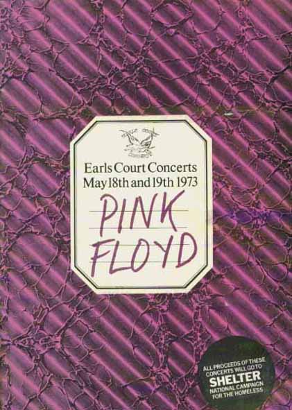 pinkfloyd's tweet photo. Pink Floyd played the first of two nights at London's Earls Court to raise essential funds for the homelessness charity, Shelter, today in 1973. This was the front of the programme: https://t.co/Zo4QyTHUBu