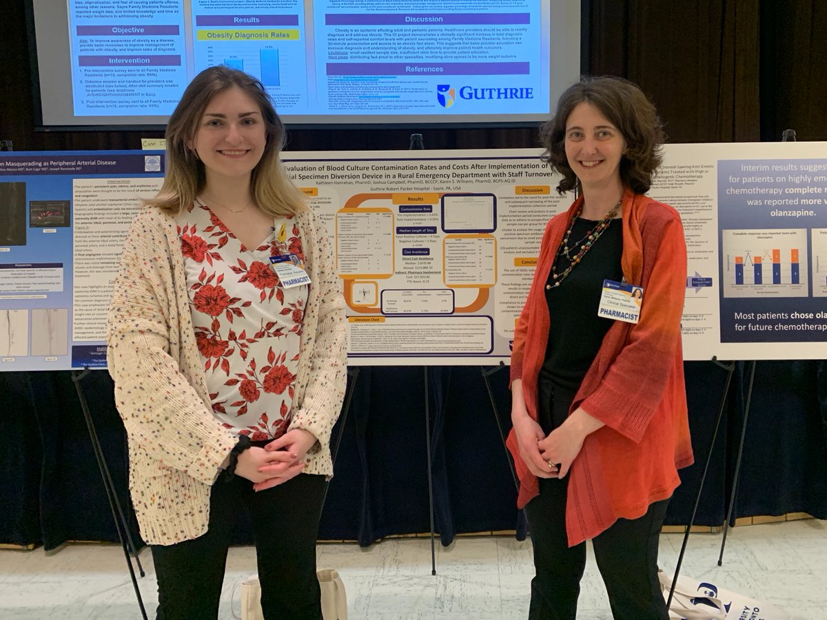 GPharmres's tweet photo. We are so excited current PGY1 Pharmacy Resident Nicole Ink, who placed 3rd in oral research presentations at Guthrie Research Day @GuthrieClinic! 
Also proud of PGY1 Pharmacy residents Kathleen Hanrahan (oral platform/poster), @BrianKam1997 (poster). Fantastic representation! https://t.co/3MGPkWG8sz