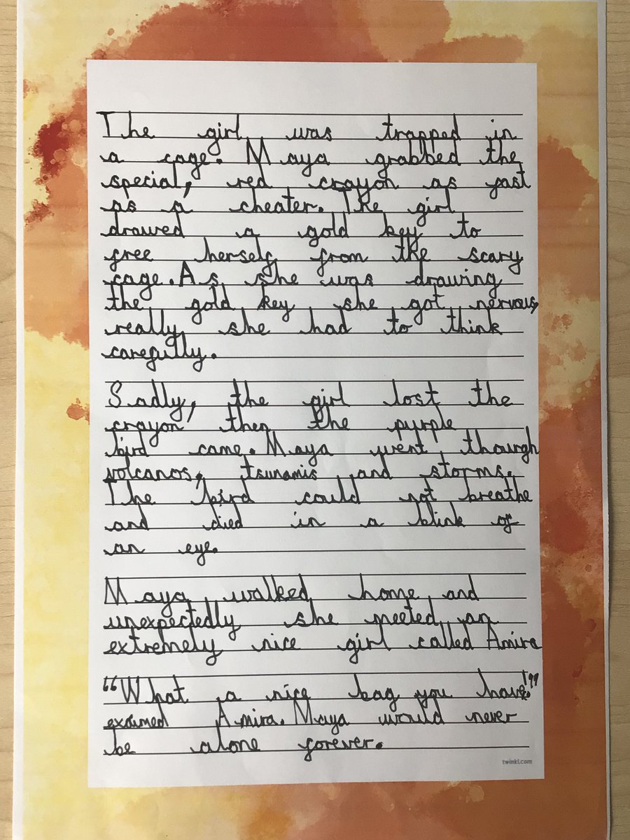 AshBrambles's tweet photo. Year 4 Ash have completed their independent writes to finish the narrative 'Journey' by Aaron Becker.🎈 Take a look at these fantastic examples from Zaynab, Shazain, Safwan and Ruairi who have developed their own creative and unique story endings. #TheWriteStuff #BramblesWriting https://t.co/IM1uMyaMGY