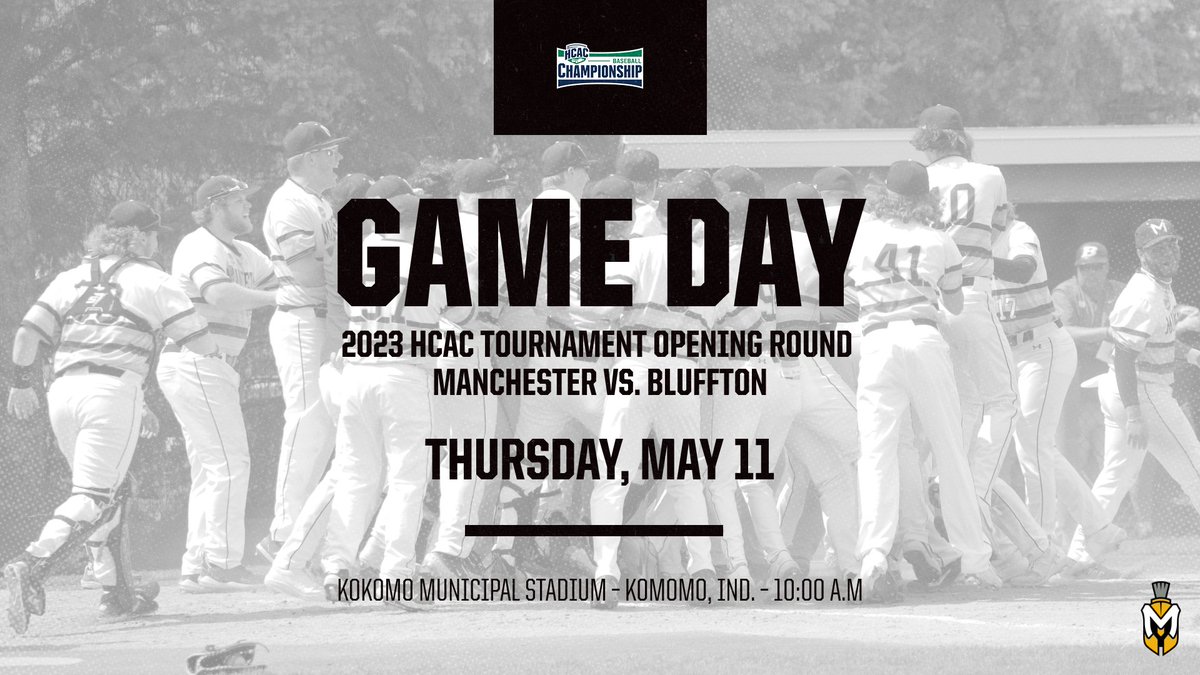 BASE: TOURNEY TIME! Manchester baseball plays Bluffton in the opening round of the 2023 HCAC Baseball Tournament today! Game time is slated for 10 a.m. in Kokomo, Ind. 

Watch: bit.ly/3O2k70a
Live stats: bit.ly/42pjvpV

#MUSpartans | #SpartanPride